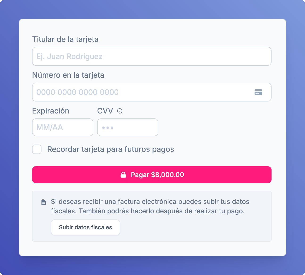 Botón para timbrar una factura desde el checkout en el Portal de clientes