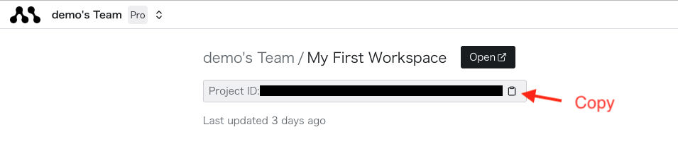 Copy Project ID