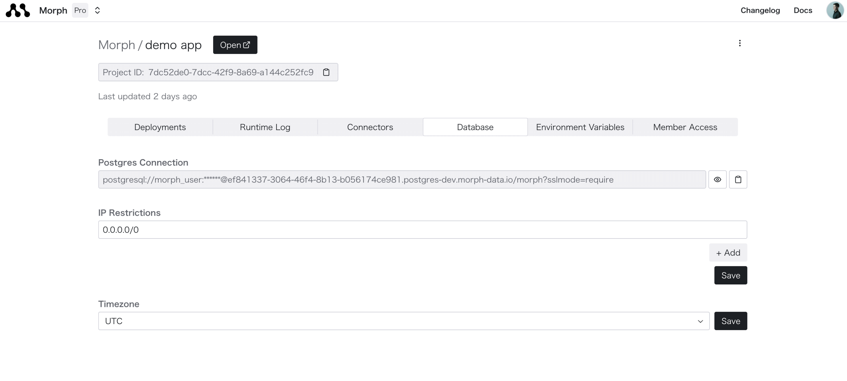 Built-in PostgreSQL - Docs