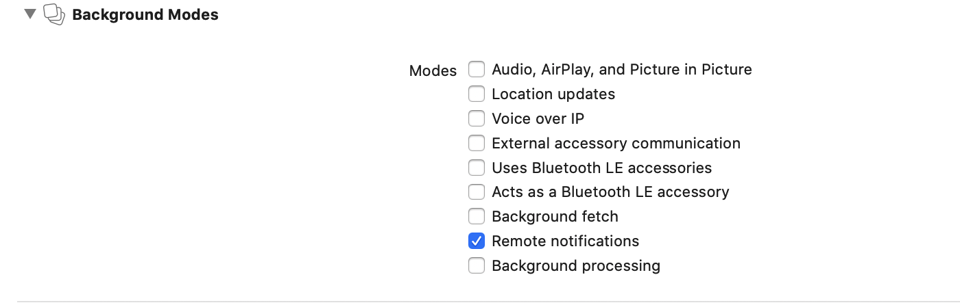 add permissions for remote notifications for iOS app