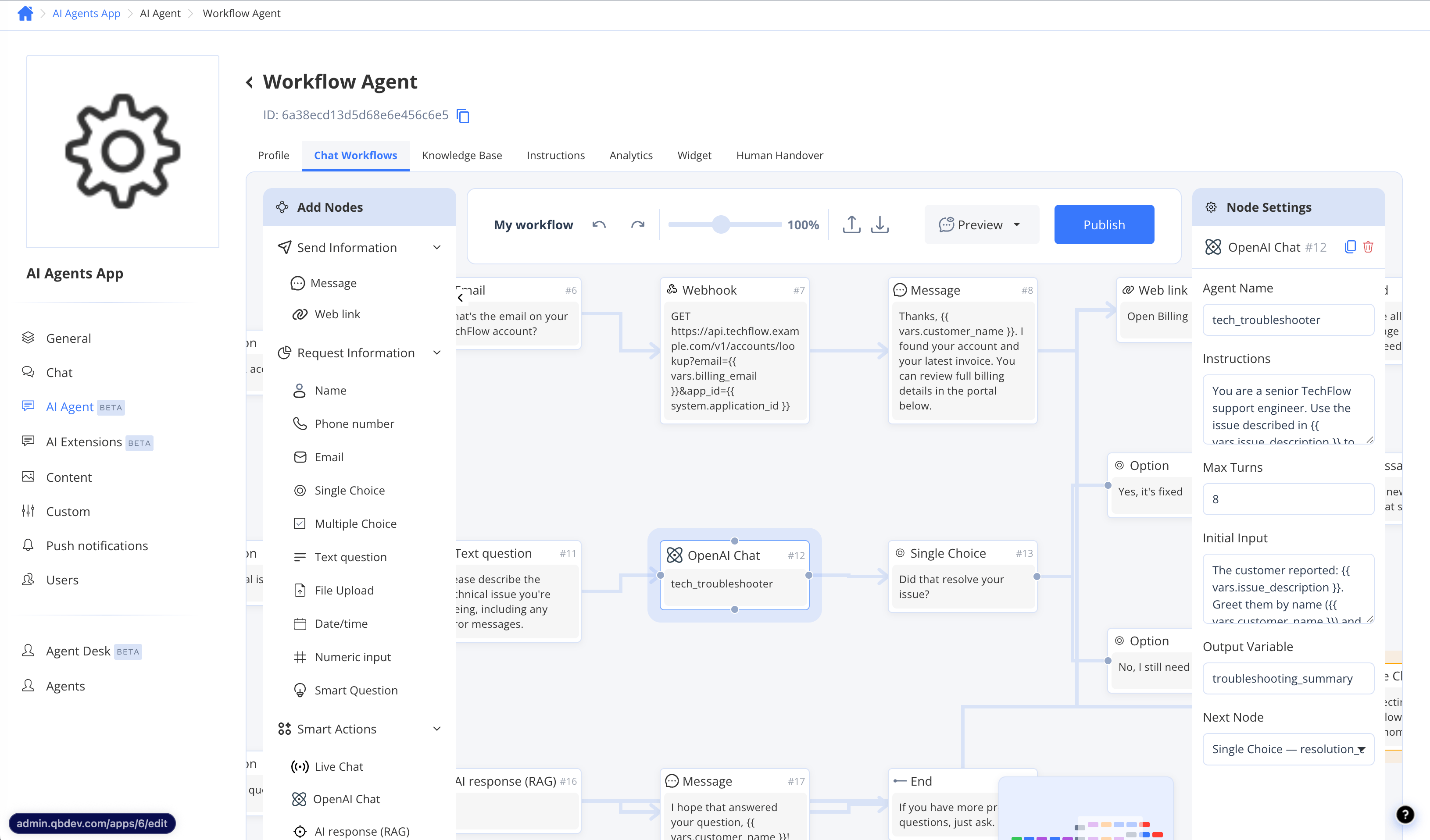 Workflow example