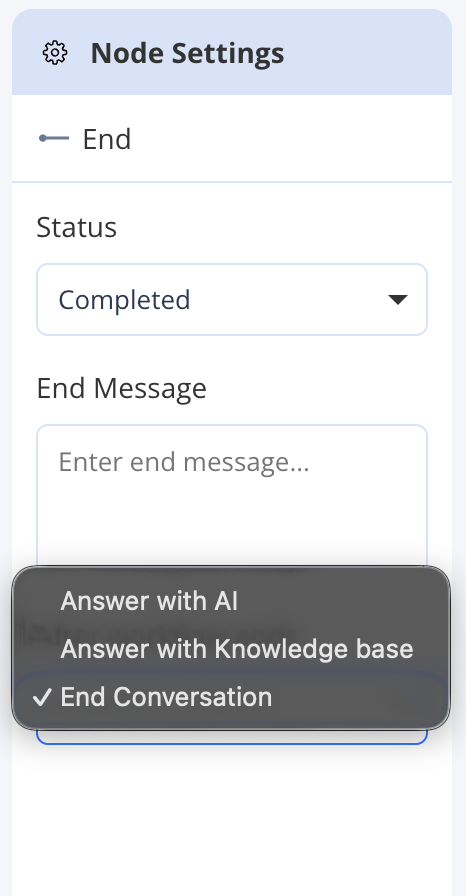 End Node Options