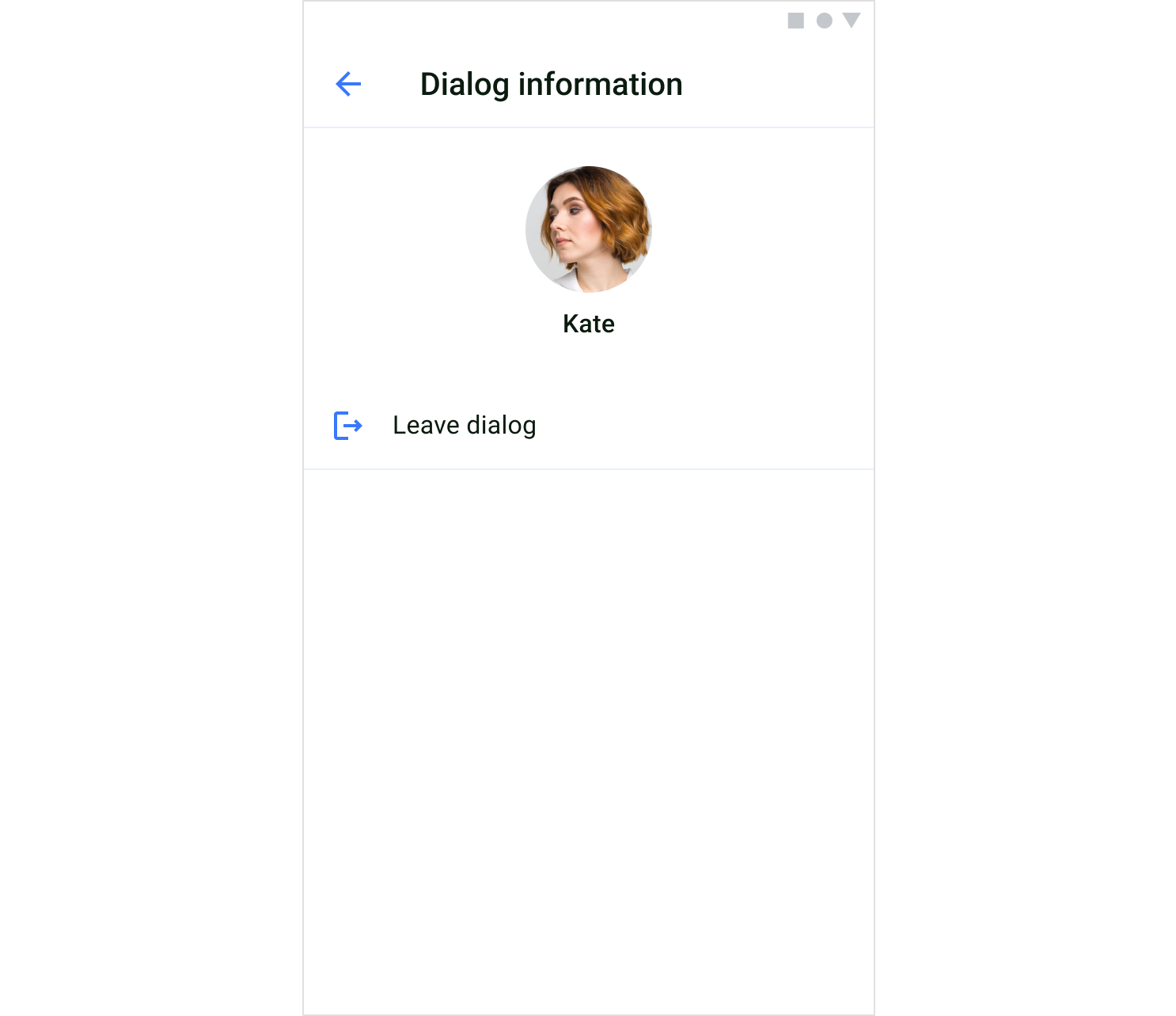 Private Dialog Info