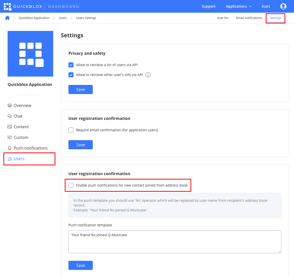 Address Book - QuickBlox