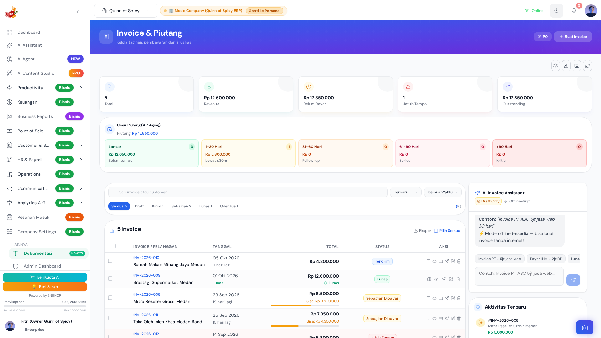 Invoice Management