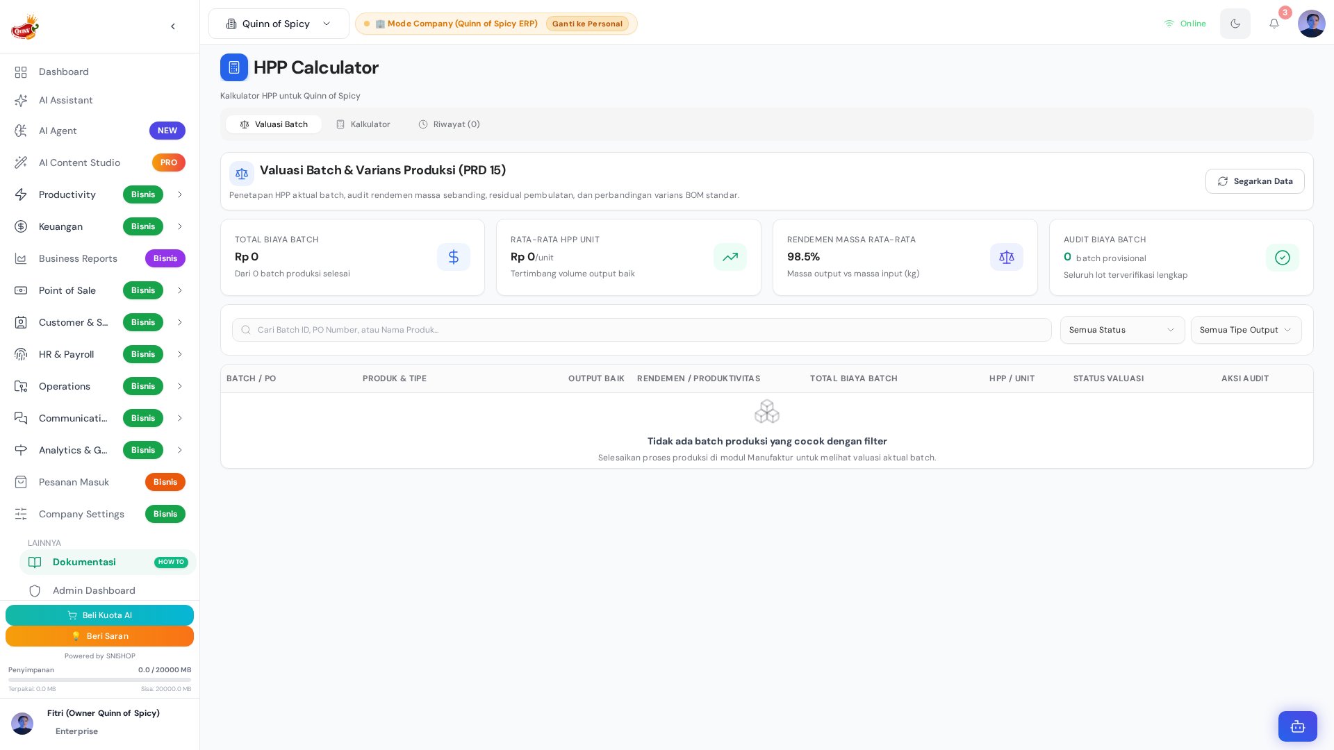 HPP Calculator