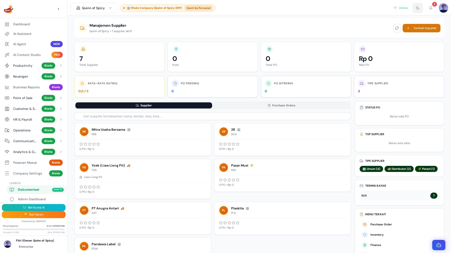 Supplier Management
