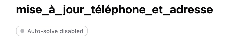 Badge Auto-solve désactivé