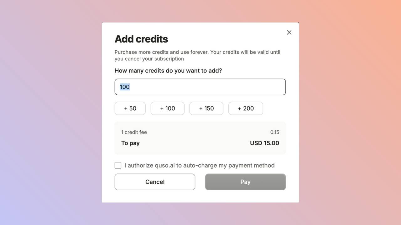 How Credits Work? - quso.ai Help Center