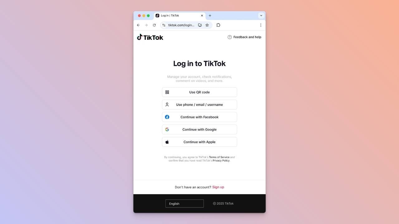 Tik Tok Login Jp