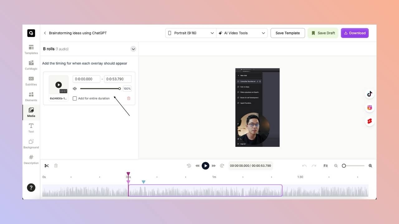 Add Music To Clips Broll Menu Jp