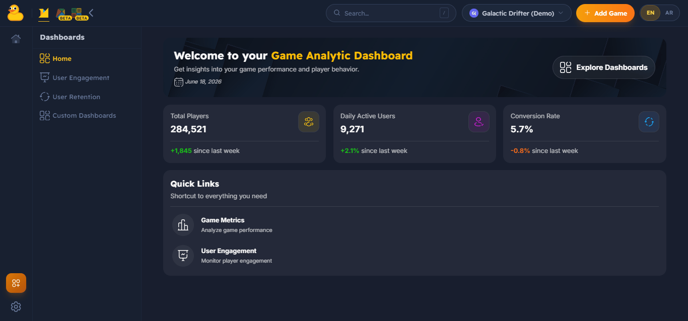 Flock dashboard overview