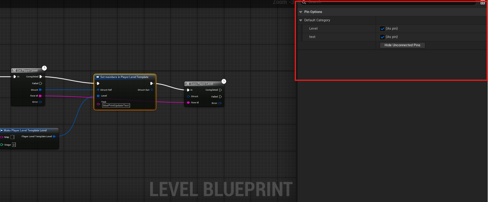 The Details panel for a Set members in struct node