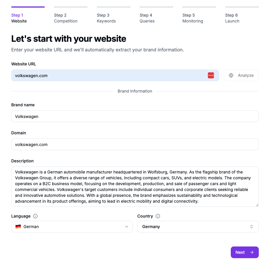 Add Your Brand On Qwairy Pn