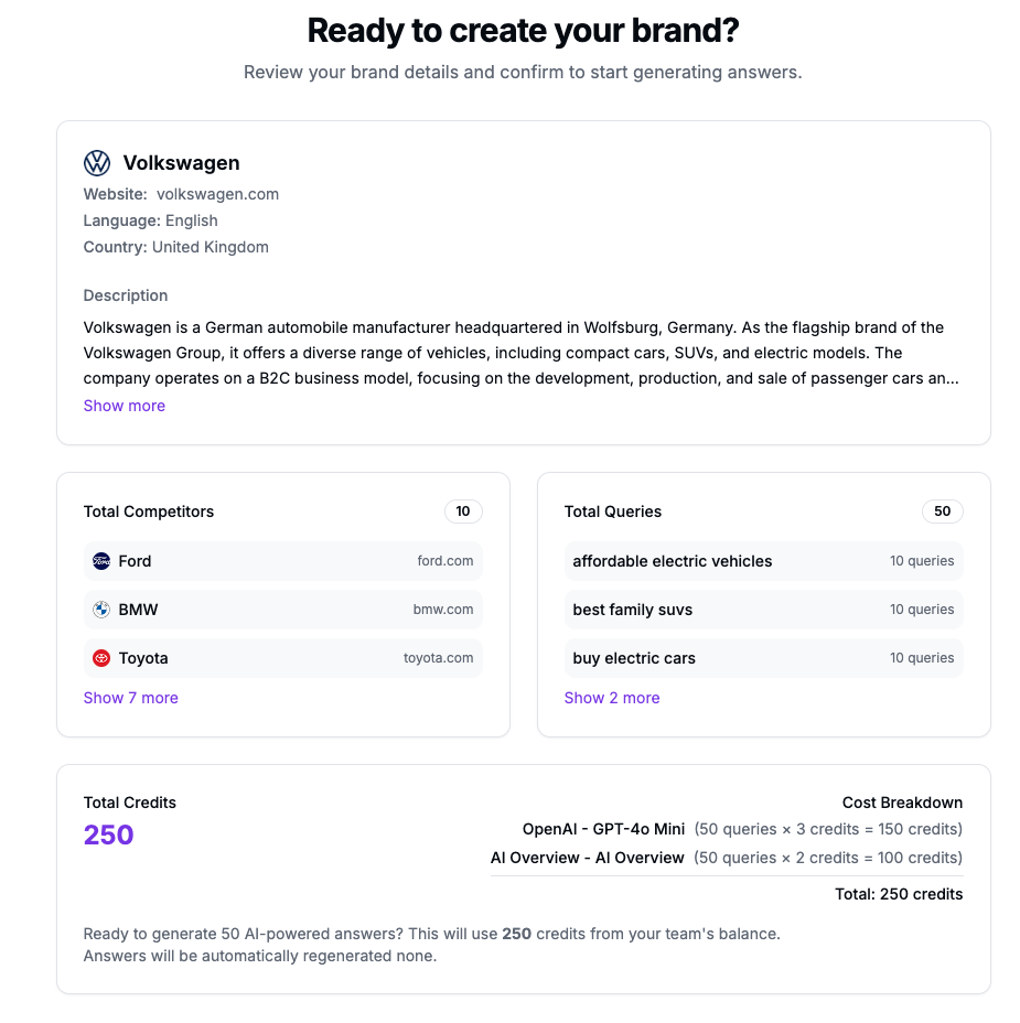 Launch Your First Analysis Qwairy Pn