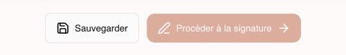 Save and Proceed to signature buttons in the Dealroom