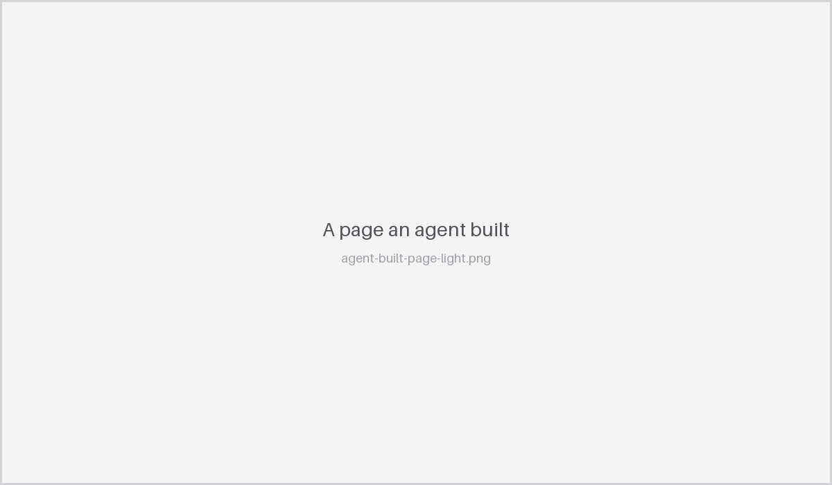 A dashboard page built by an agent