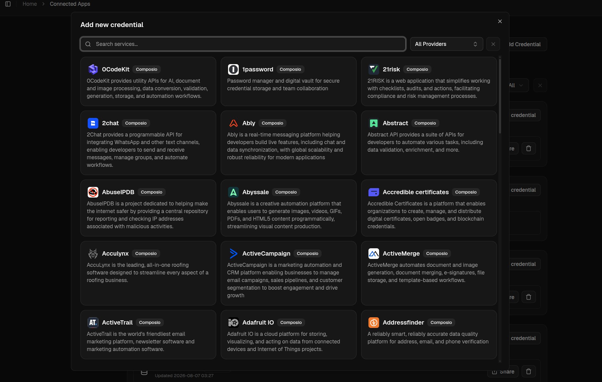 The app catalog