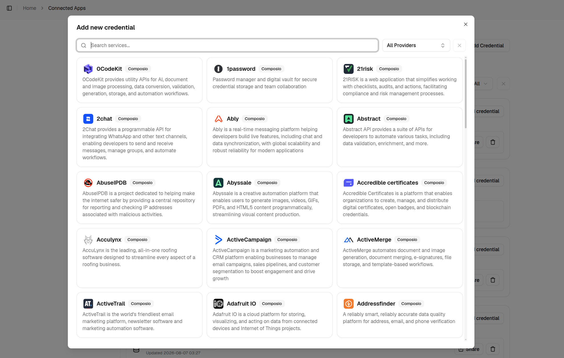 The app catalog