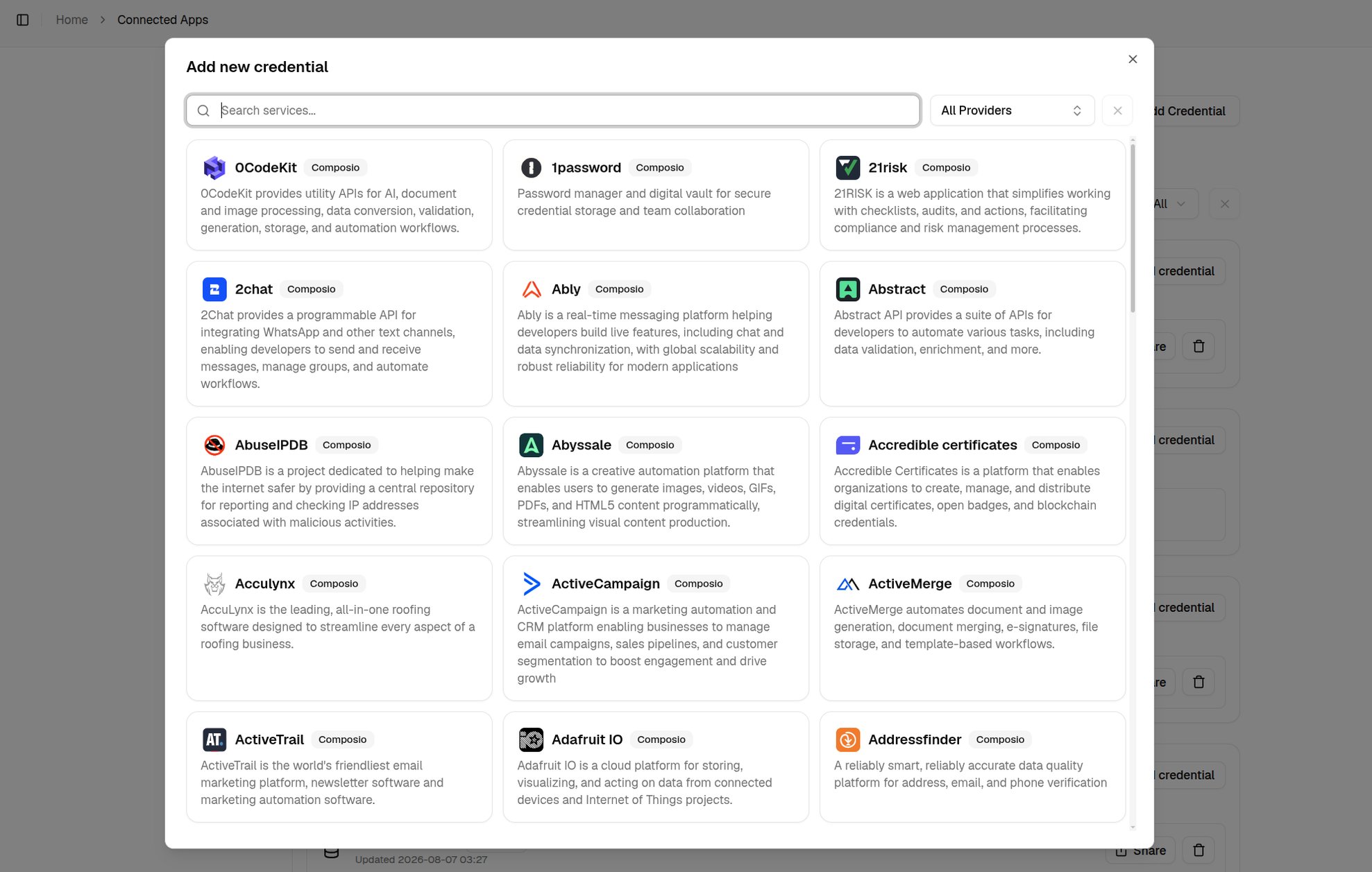 The app catalog