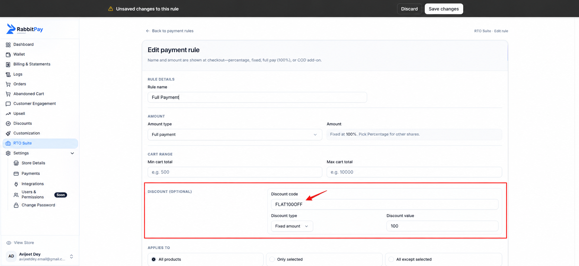 Discount Full Payment 1