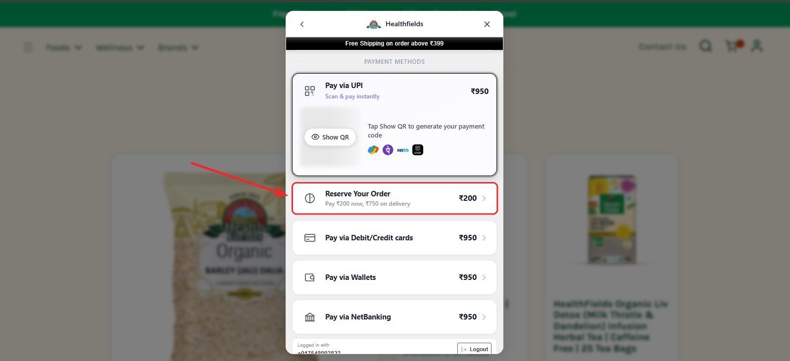 FIXED PAYMENT CHECKOUT Annotated
