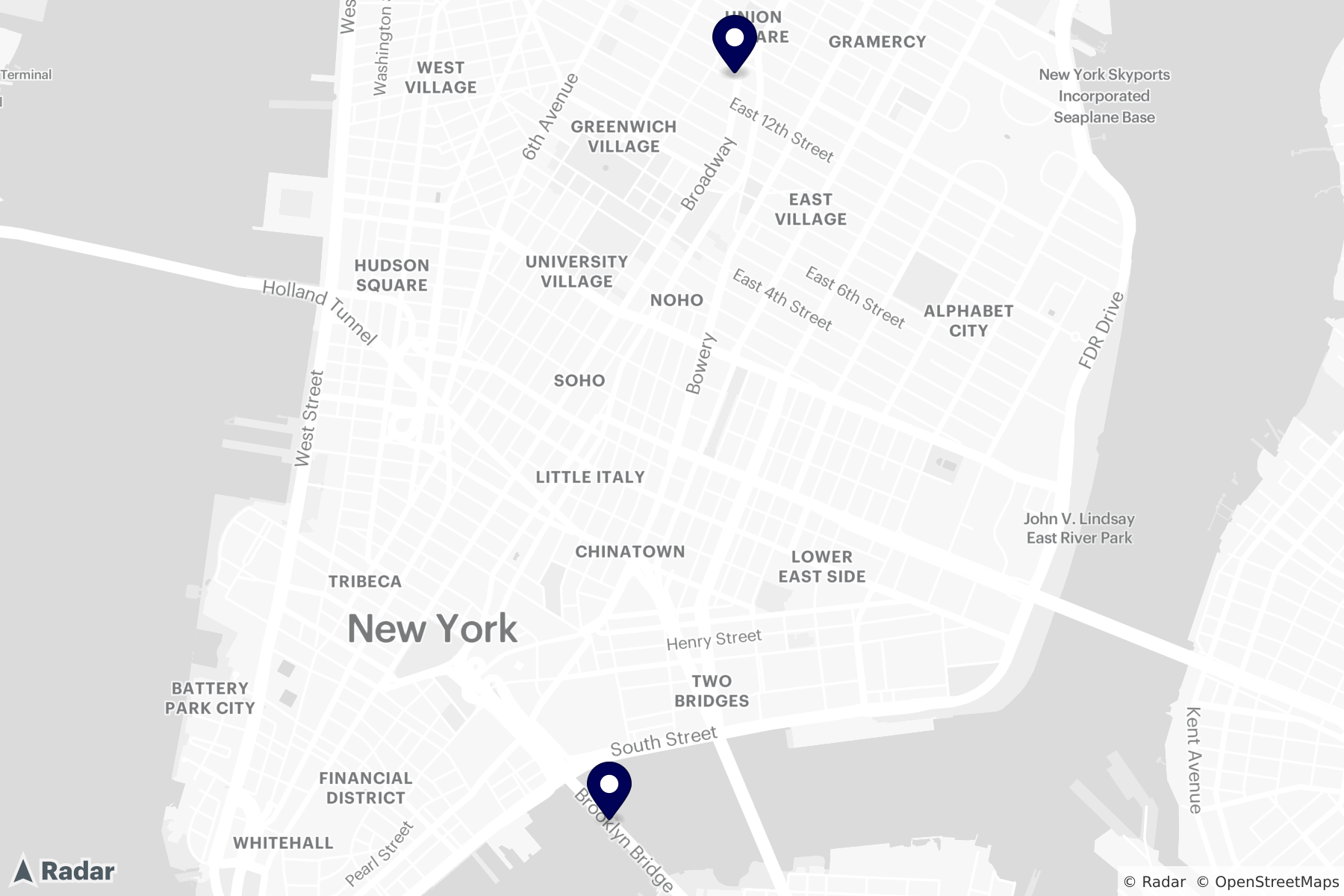 Static Map Two Pins Pn