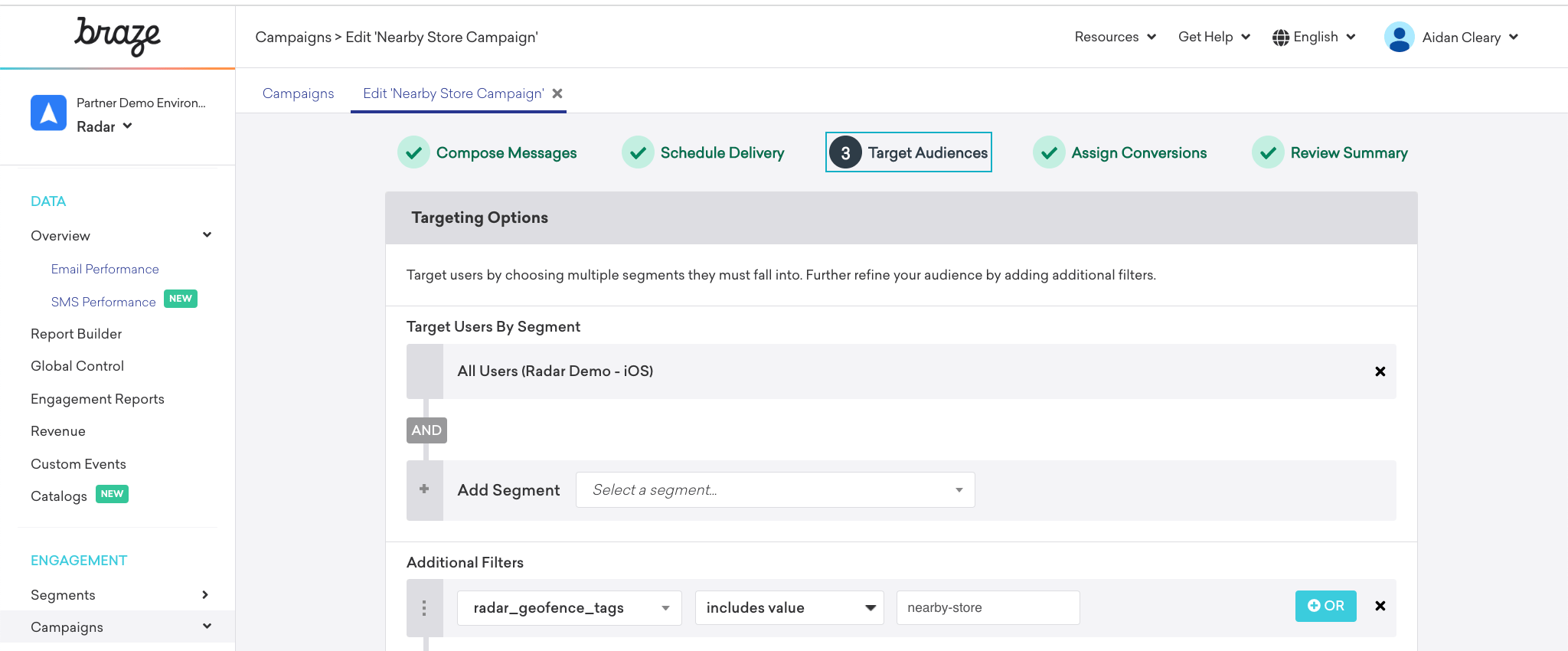 Braze Radar Targeted Messaging Pn