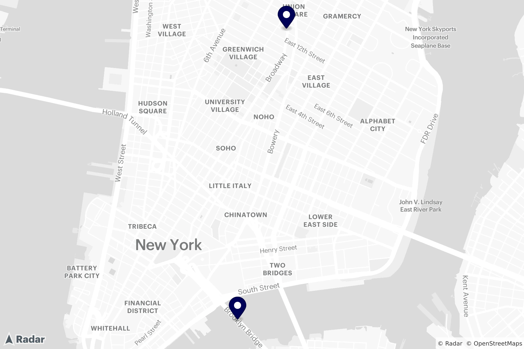 Static Map Two Pins Pn