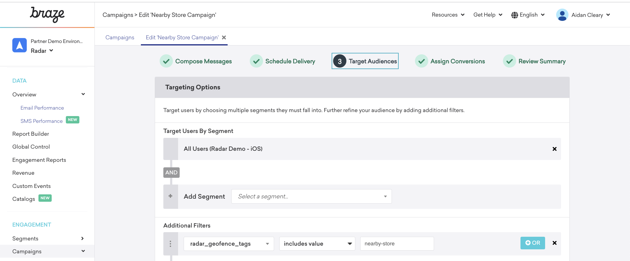 Braze Radar Targeted Messaging Pn