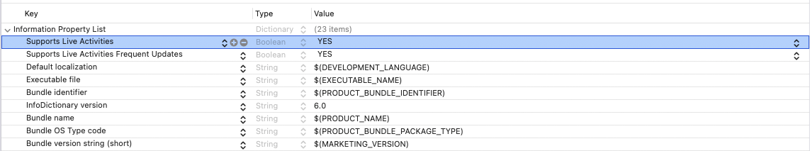 Live Activity Step 1 finish