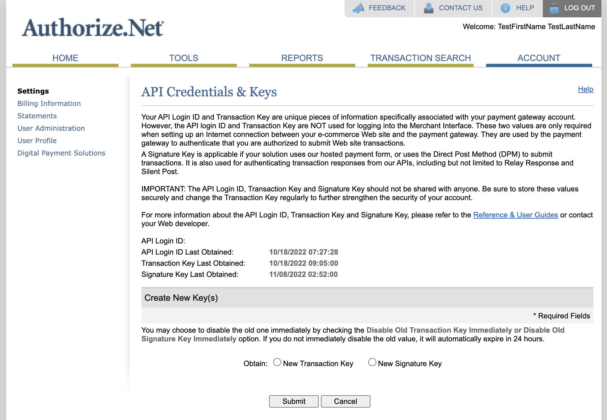Authorize.Net Account ID