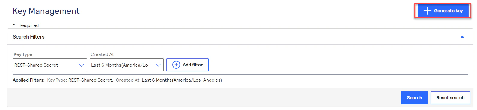 Cybersource Generate Key