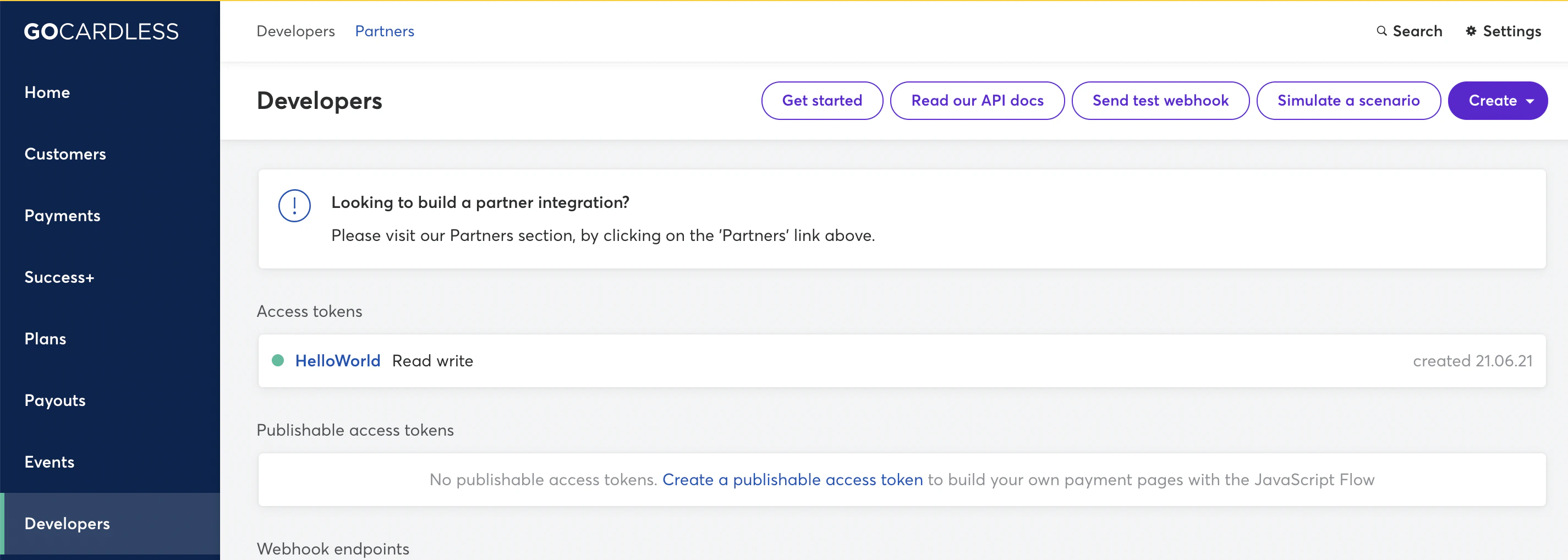 GoCardless Access Token