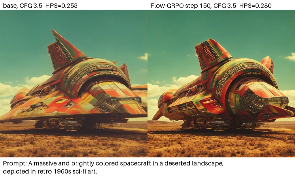 retro spacecraft: base, Flow-GRPO