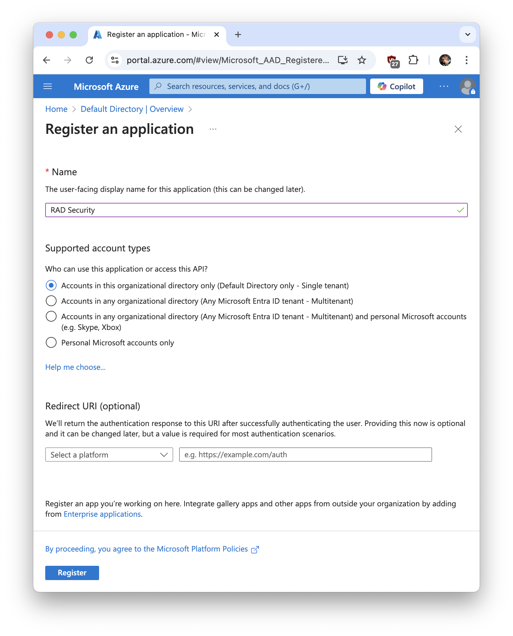 Azure App Registration