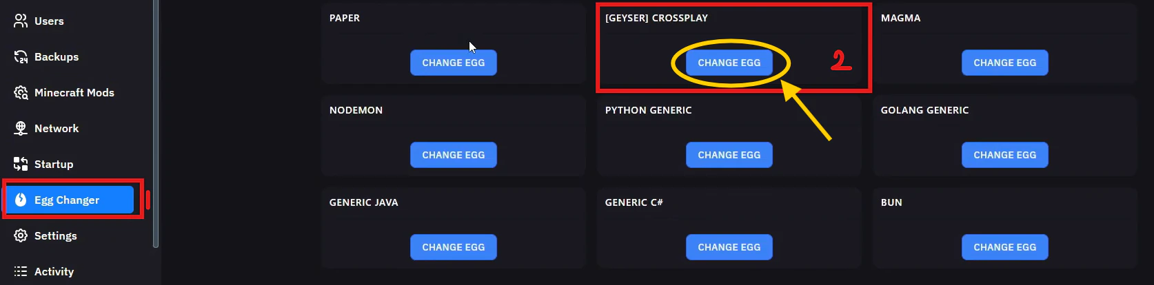 Change Egg