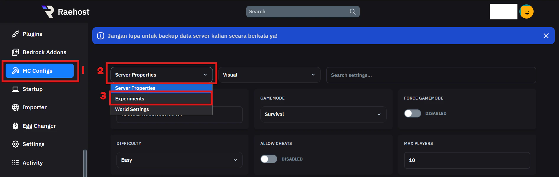 Select Mc Config