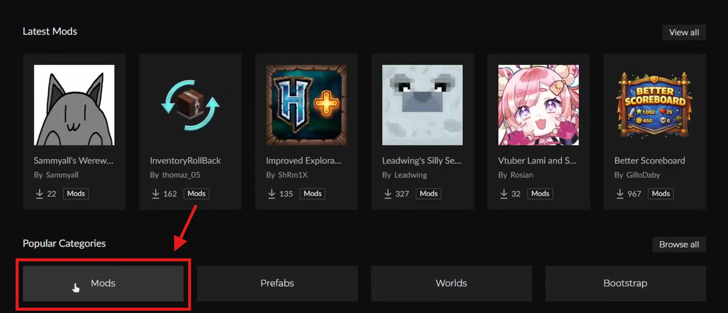 Categories Mod