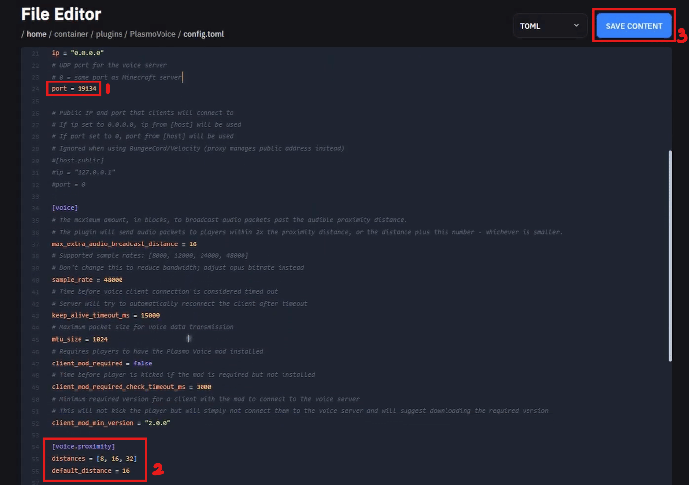 Edit Config