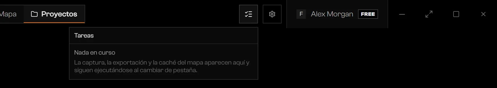 Lista de Tareas que dice Nada en curso