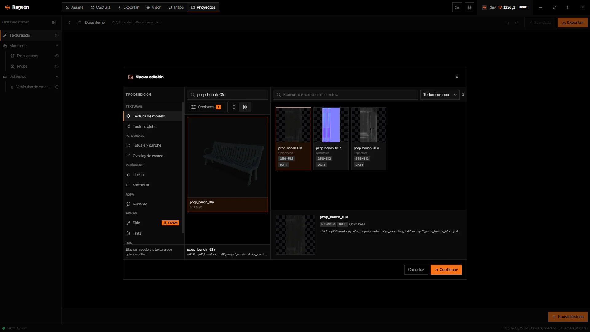 Nueva edición con Opciones abierto y Tipo de modelo definido como Accesorios