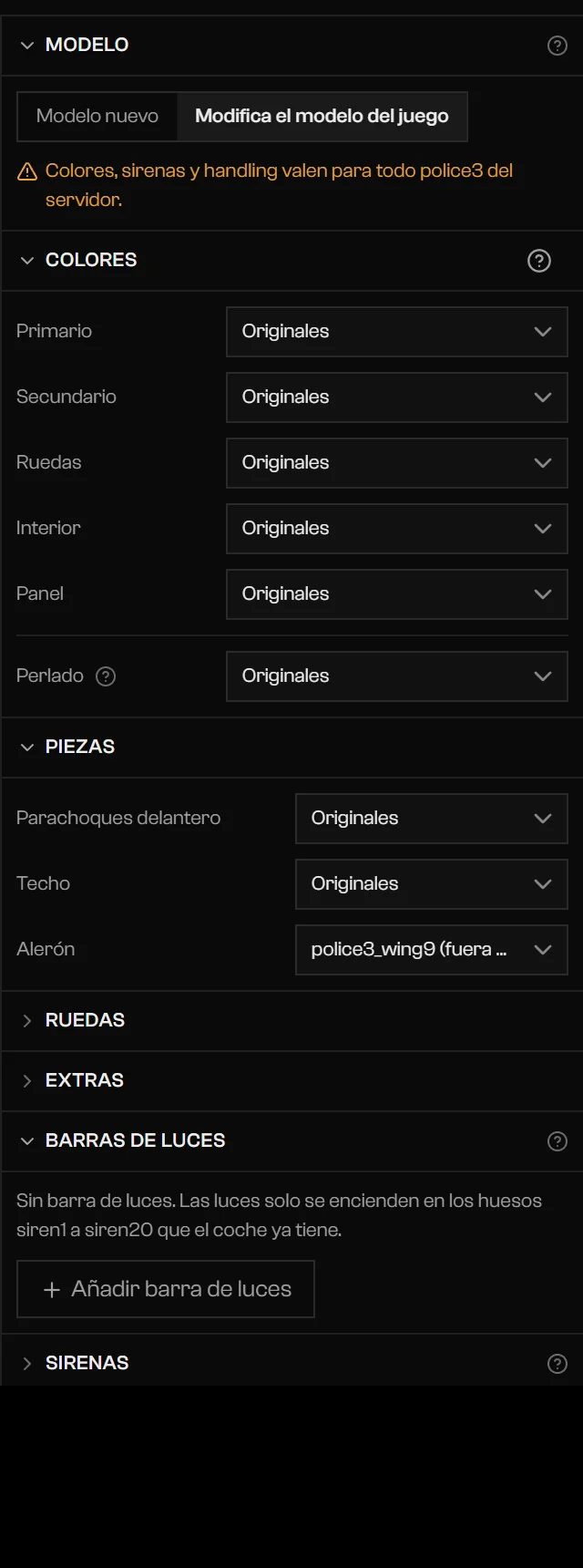 Verificador listando un error sobre una pieza que no está en el kit, con un botón Eliminar