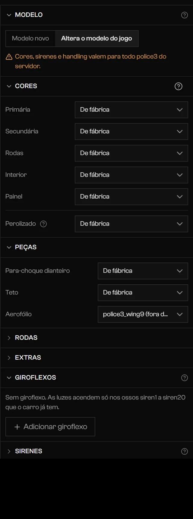 Verificador listando um erro sobre uma peça que não está no kit, com um botão Remover