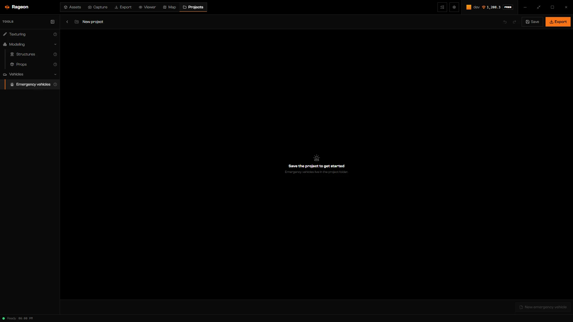 Gallery asking to save the project to get started