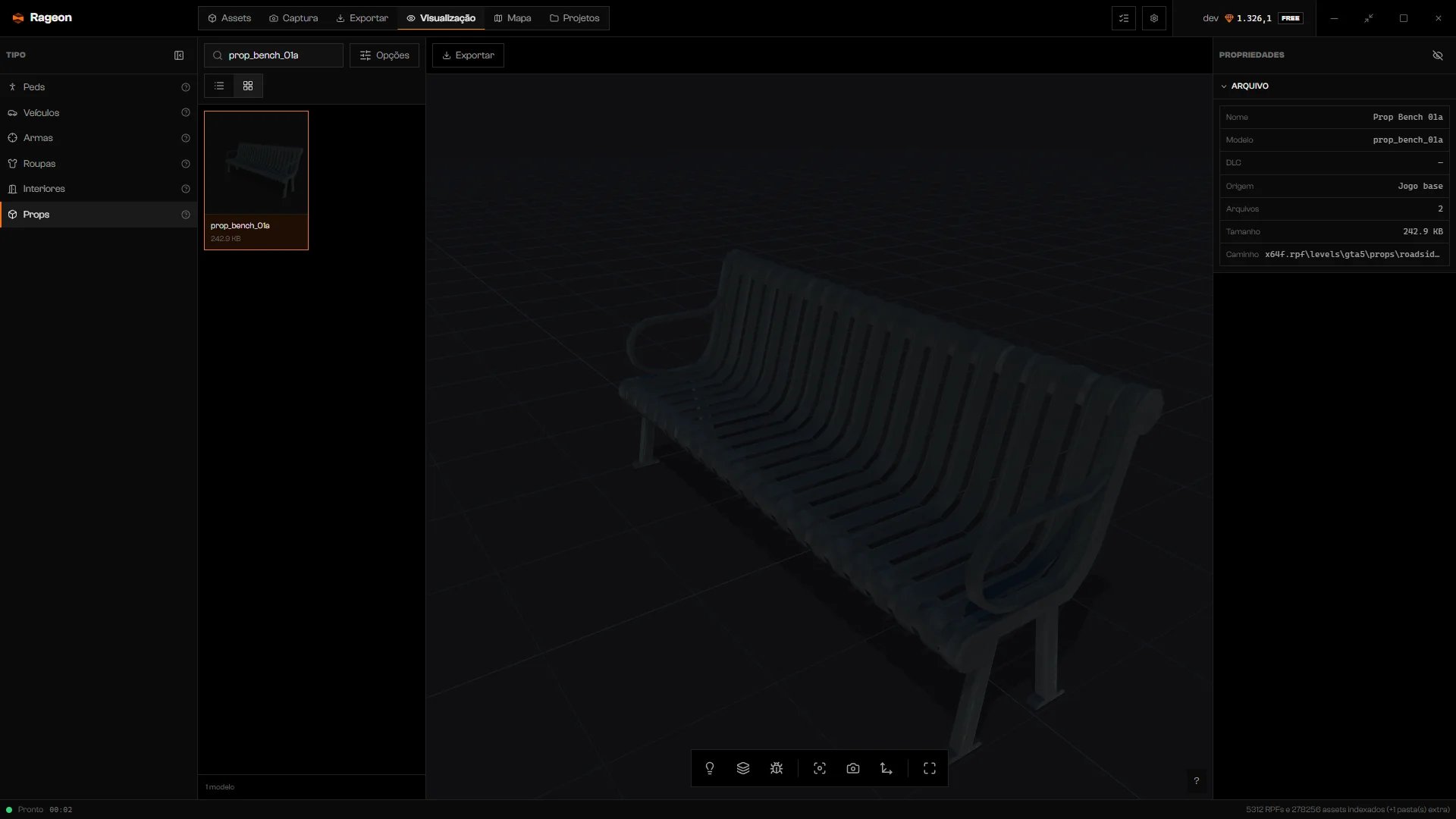 prop_bench_01a carregado com a seção Arquivo expandida