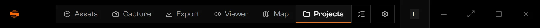 Title bar at minimum width with the account chip reduced to an avatar