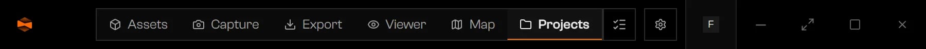 Title bar at minimum width with the account chip reduced to an avatar