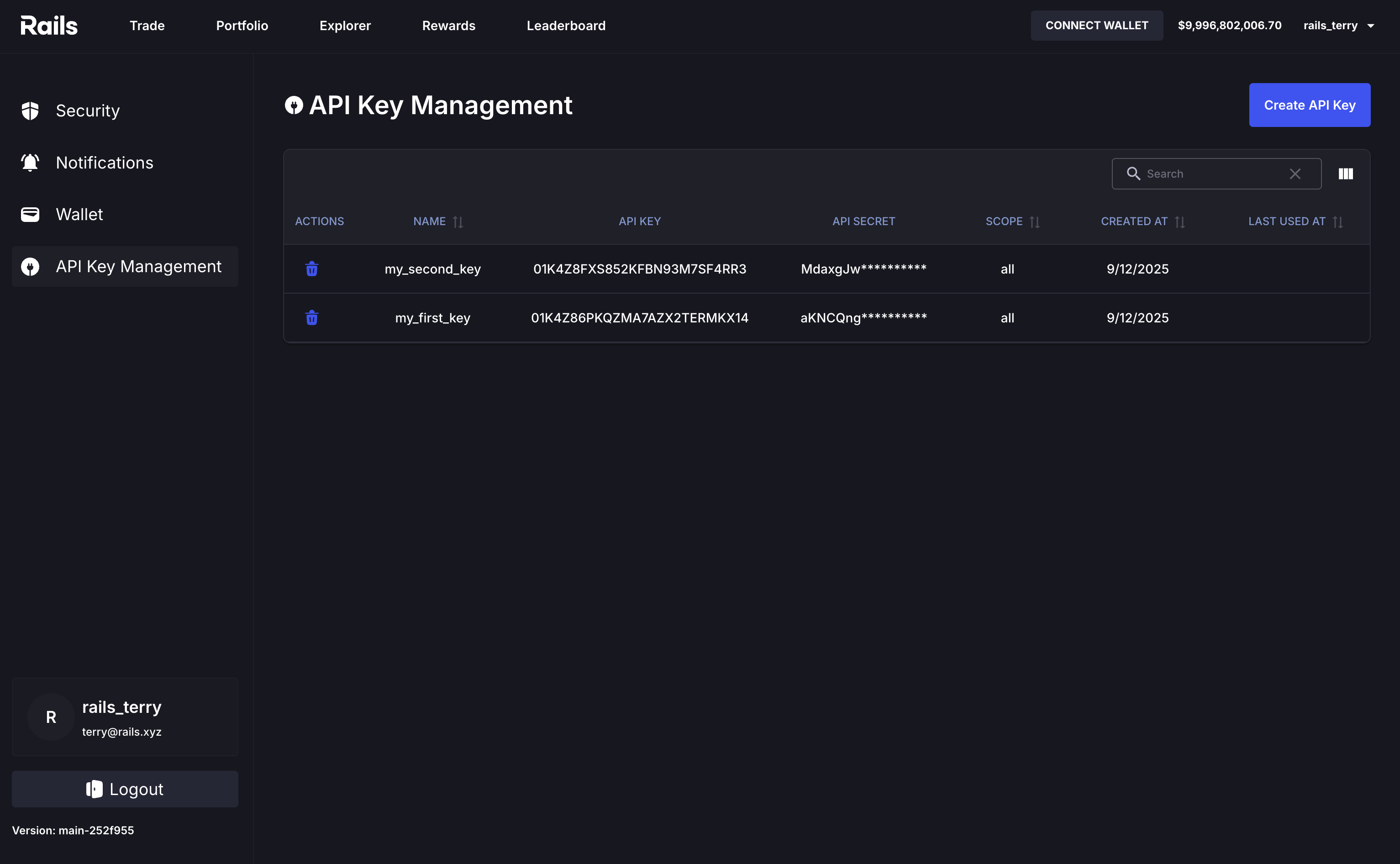API key setup: step 4