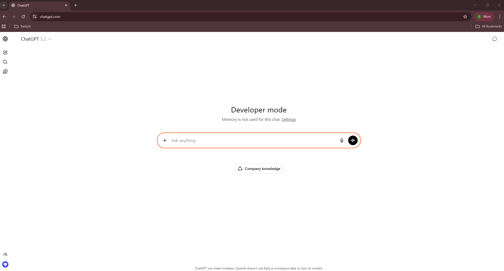 ChatGPT home screen